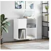 Image de Armoire à disques blanc 84,5x38x89 cm bois d ingénierie