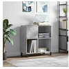 Image de Armoire à disques gris béton 84,5x38x89 cm bois d ingénierie