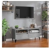 Image de Meuble TV gris béton 100x34,5x44,5 cm bois d ingénierie