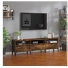 Image de Meuble TV, Armoire de Télévision avec Rangement, Meuble Télé Salon Salle de Séjour Intérieur, Industriel, Chêne Fumé Bois d'Ingénierie