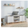 Image de Armoire à disques blanc 121x38x48 cm bois d ingénierie
