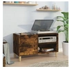 Image de Armoire à disques chêne fumé 84,5x38x48 cm bois d ingénierie