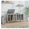 Image de Platenkast 100x38x48 cm bewerkt hout betongrijs831977