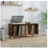Image de Armoire à disques chêne fumé 100x38x48 cm bois d ingénierie