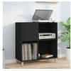 Image de Platenkast 84,5x38x89 cm bewerkt hout zwart831990