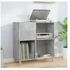 Image de Armoire à disques gris béton 84,5x38x89 cm bois d ingénierie