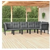 Image de Salon de jardin resine tressee noir 6 pieces 6 personnes