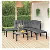 Image de Salon de jardin resine tressee 6 pieces 5 personnes 55.0 x 55 x 31 cm noir