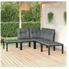 Image de Salon de Jardin 5 pcs, Ensemble de Meubles de Terrasse, Mobilier d'Extérieur, Chaise de Patio, Moderne, Noir et Gris 3187757