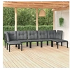 Image de Salon de Jardin 7 pcs, Ensemble de Meubles de Terrasse, Mobilier d'Extérieur, Chaise de Patio, Moderne, Noir et Gris 3187764