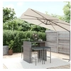 Image de 5-delige Tuinbarset met kussens poly rattan grijs3187620