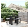 Image de 7-delige Tuinbarset met kussens poly rattan zwart3187621