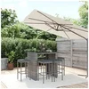 Image de 7-delige Tuinbarset met kussens poly rattan grijs3187622