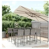 Image de Ensemble de bar de jardin 9 pcs avec coussins gris poly rotin, ensemble de table de bar, table et chaise de bar, 3187648