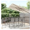 Image de Ensemble de bar de jardin 11 pcs avec coussins gris poly rotin, ensemble de table de bar, table et chaise de bar, 3187650