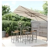 Image de 7-delige Tuinbarset poly rattan en massief acaciahout grijs3187679
