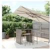 Image de 5-delige Tuinbarset poly rattan en massief acaciahout grijs3187685