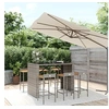Image de 7-delige Tuinbarset poly rattan en massief acaciahout grijs3187687