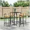 Image de 5-delige Tuinbarset poly rattan en massief acaciahout zwart3187691