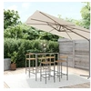 Image de Ensemble de bar jardin 5 pcs gris poly rotin/bois massif acacia, ensemble de table de bar, table et chaise de bar de 3187693