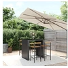 Image de 5-delige Tuinbarset poly rattan en massief acaciahout zwart3187700