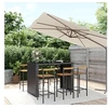 Image de 7-delige Tuinbarset poly rattan en massief acaciahout zwart3187702