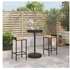 Image de 3-delige Tuinbarset poly rattan en massief acaciahout zwart3187714