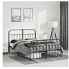 Image de Bedframe met hoofd- en voeteneinde metaal zwart 135x190 cm352595