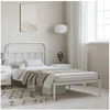 Image de Bedframe met hoofdbord metaal wit 100x190 cm352621