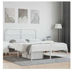 Image de Bedframe met hoofdbord metaal wit 135x190 cm352626