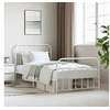Image de Bedframe met hoofd- en voeteneinde metaal wit 107x203 cm352641