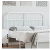 Image de Tête de lit métal blanc 150 cm, tête de lit pour lit double, tête de lit noire,, tête de lit en métal