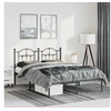 Image de Bedframe met hoofdbord metaal zwart 135x190 cm353438