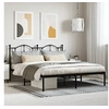 Image de Bedframe met hoofdbord metaal zwart 160x200 cm353442