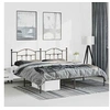 Image de Bedframe met hoofdbord metaal zwart 193x203 cm353445