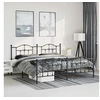 Image de Bedframe met hoofd- en voeteneinde metaal zwart 183x213 cm353462