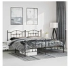 Image de Bedframe met hoofd- en voeteneinde metaal zwart 193x203 cm353463