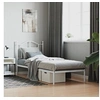 Image de Bedframe met hoofdbord metaal wit 80x200 cm353479