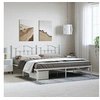 Image de Bedframe met hoofdbord metaal wit 193x203 cm353494