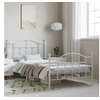 Image de Bedframe met hoofd- en voeteneinde metaal wit 100x190 cm353500