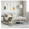 Image de Cadre de lit métal avec tête de lit-pied de lit blanc 120x190cm 353503