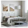 Image de Bedframe met hoofd- en voeteneinde metaal wit 135x190 cm353505