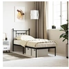 Image de Bedframe met hoofdbord metaal zwart 75x190 cm353527