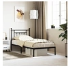 Image de Bedframe met hoofdbord metaal zwart 90x190 cm353529