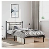 Image de Bedframe met hoofdbord metaal zwart 100x190 cm353531