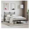 Image de Bedframe met hoofdbord metaal zwart 120x190 cm353534