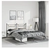 Image de Bedframe met hoofdbord metaal zwart 135x190 cm353536
