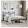 Image de Bedframe met hoofdbord metaal zwart 140x190 cm353537