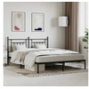 Image de Bedframe met hoofdbord metaal zwart 180x200 cm353541