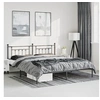 Image de Bedframe met hoofdbord metaal zwart 183x213 cm353542